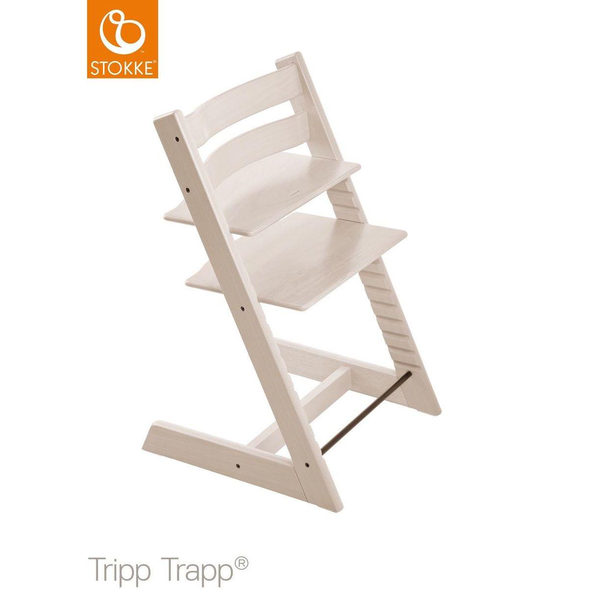 Chaise haute TRIPP TRAPP Stokke blanchi

