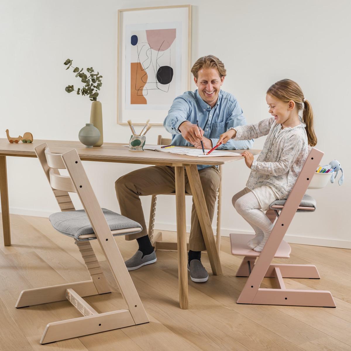 Chaise haute TRIPP TRAPP Stokke rose serein 