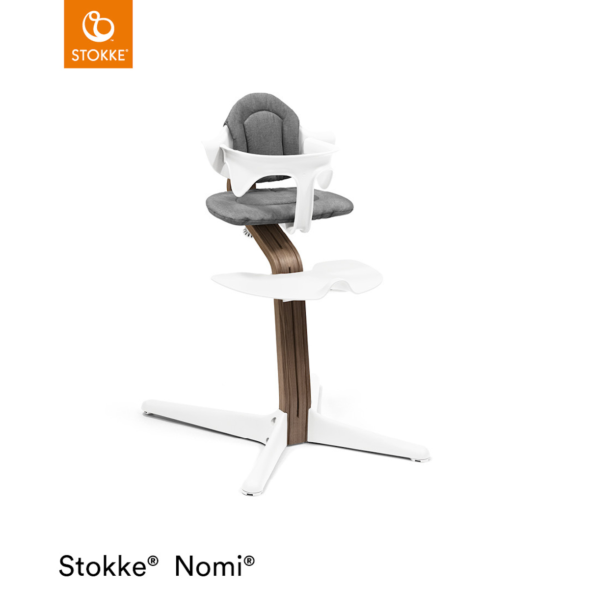 Chaise NOMI Stokke noyer-blanc