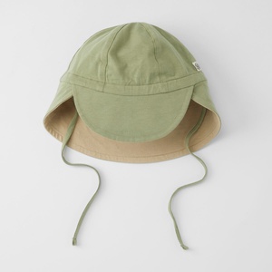 Chapeau reversible 0-6M Cloby Olive Green Sandy Beach