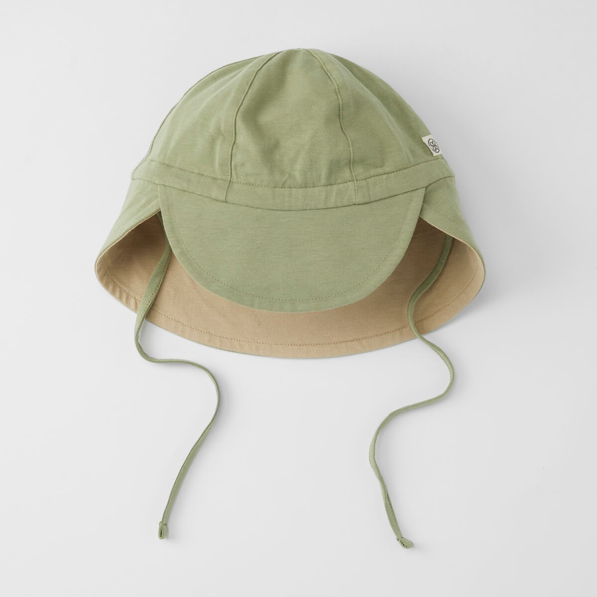 Chapeau reversible 6-12M Cloby Olive Green Sandy Beach
