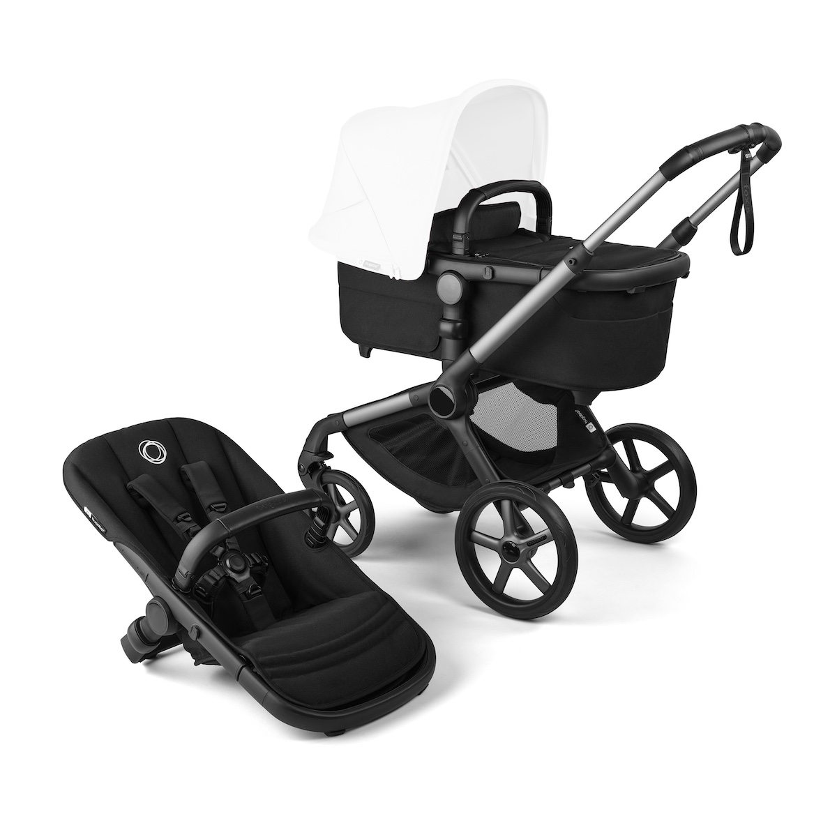 Châssis poussette Bugaboo FOX 5 Renew Graphite Heritage black (sans capote)