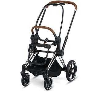 Châssis poussette PRIAM Cybex chrome-chrome poignée brune