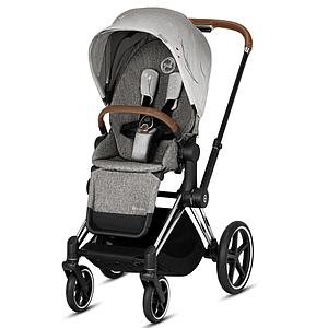Châssis poussette PRIAM Cybex chrome-chrome poignée brune