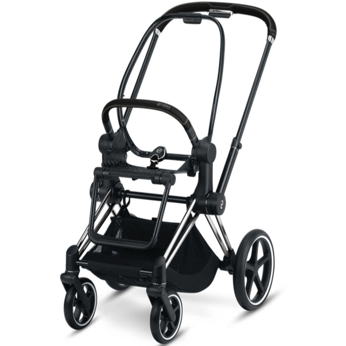 Châssis poussette PRIAM Cybex chrome-chrome poignée noir