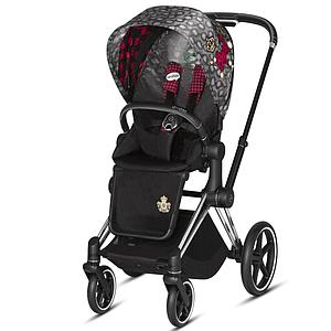 Châssis poussette PRIAM Cybex chrome-chrome poignée noir