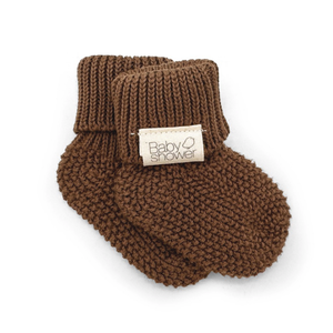 Chausettes bébé tricot 1-3m Babyshower toffee