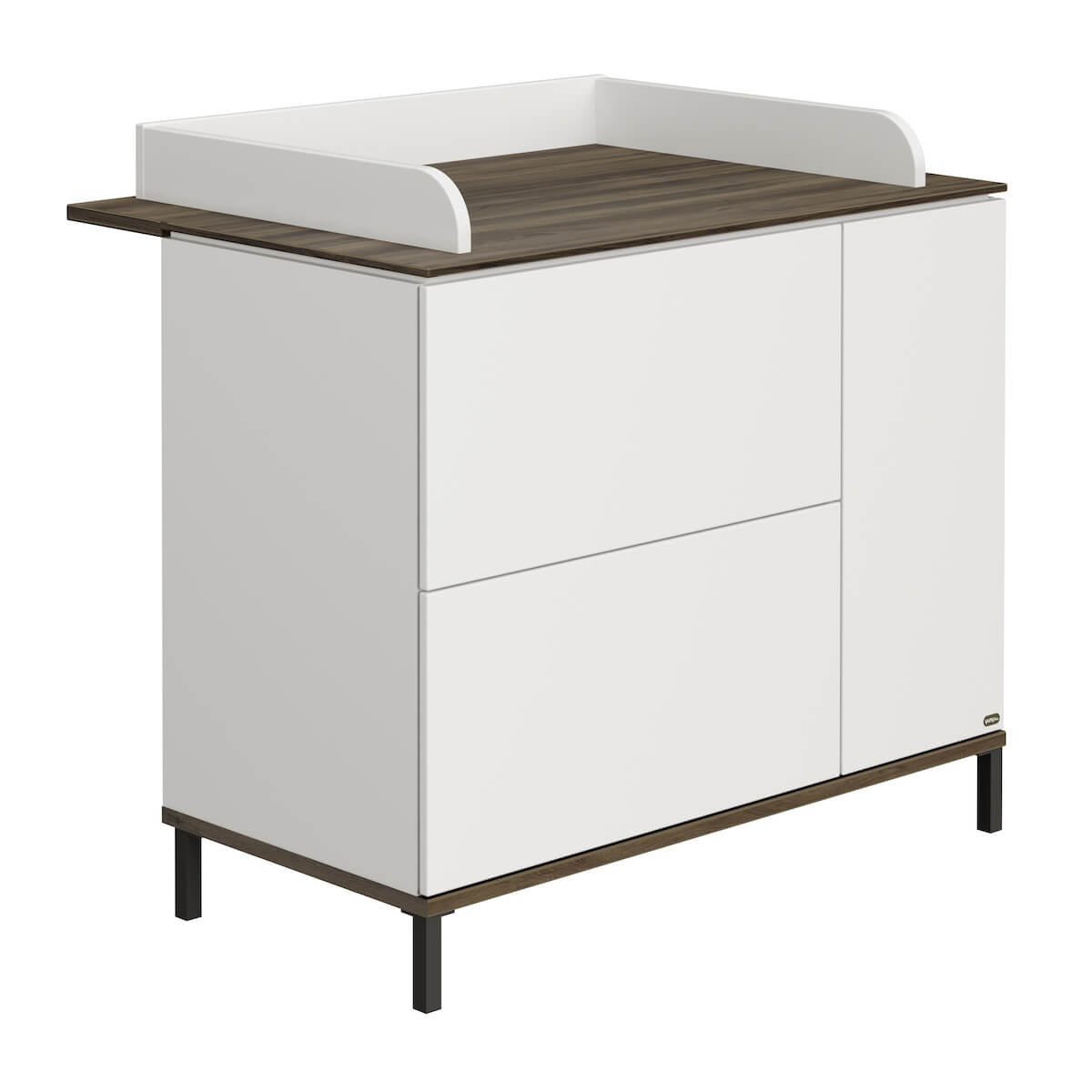 Chest of drawers 2D1D incl. changing board LOVELY ALIV Yuny by Paidi off-white dark-walnut