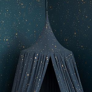 Ciel de lit AMOUR Nobodinoz gold stella-night blue