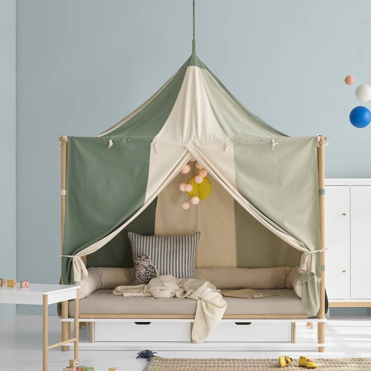 Ciel de lit baldaquin CIRCUS Oliver Furniture vert-non teinté