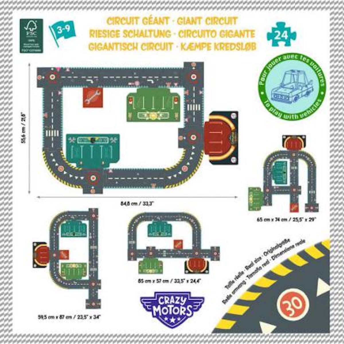 Circuit géant - 24 pcs - FSC MIX Djeco