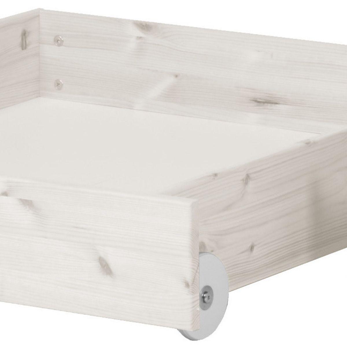 CLASSIC by Flexa Ensemble de 2 tiroirs blanchis pour lit simple ou lit superposé 90x200 cm