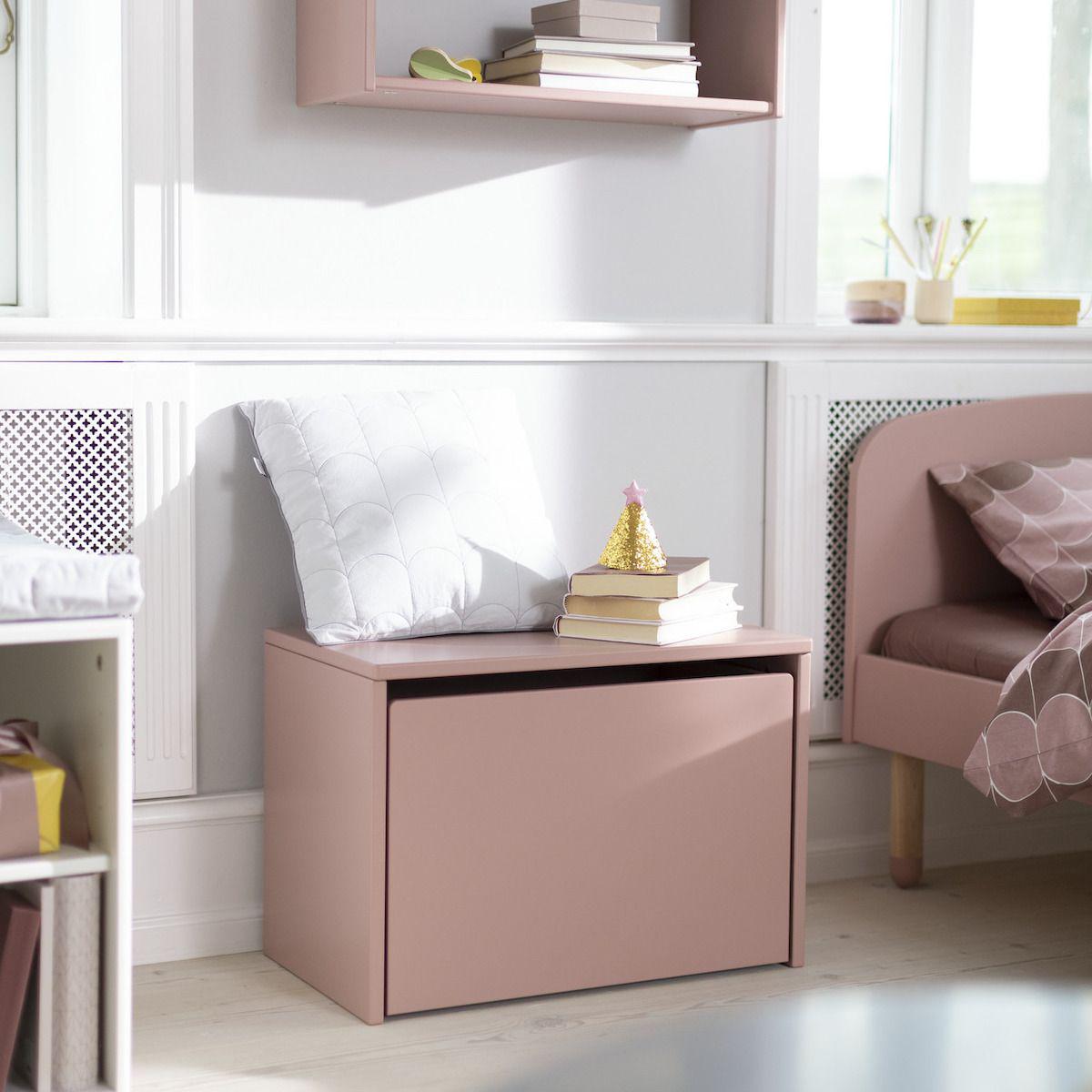 Coffre à jouets DOTS Flexa rose