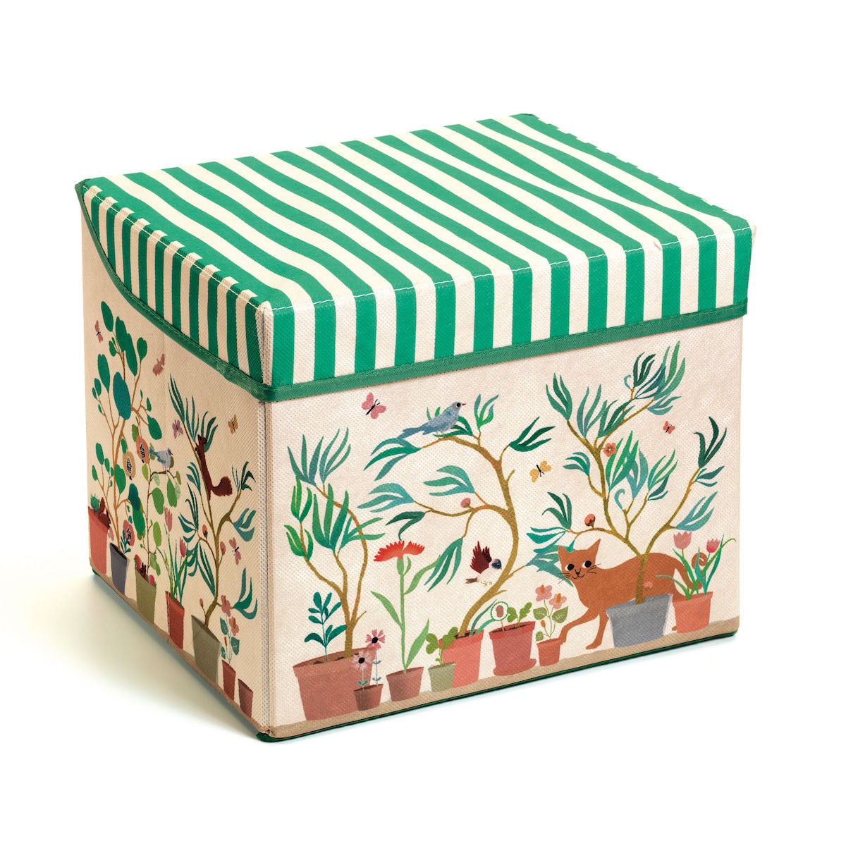 Coffre à jouets siège Jardin CACHE-CACHE Djeco