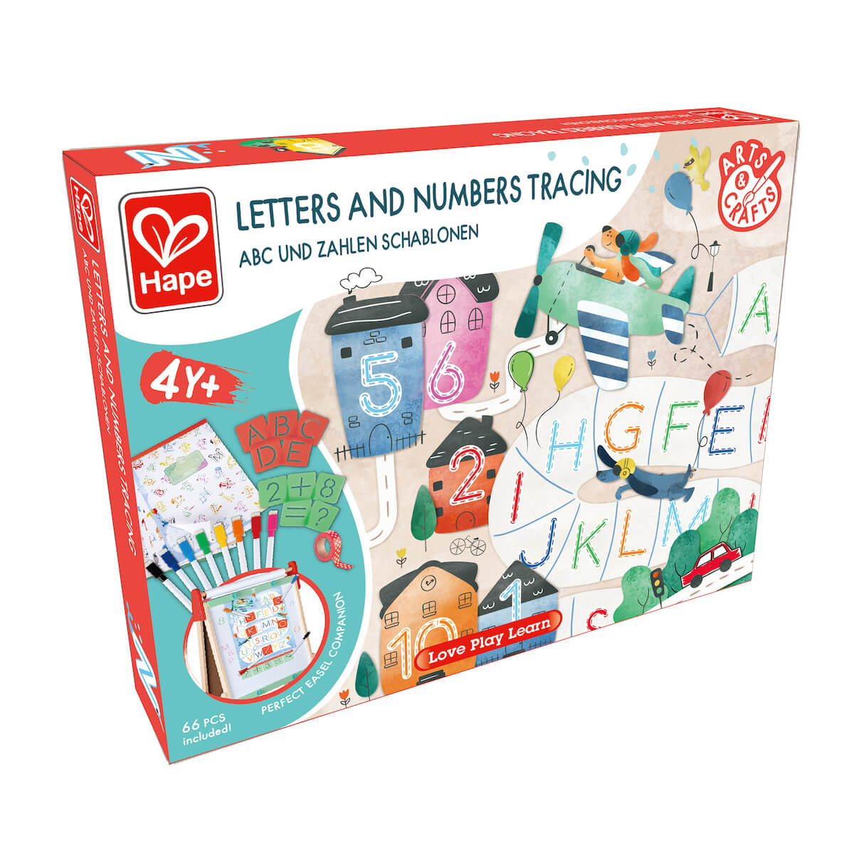 Coffret artistique : alphabet et chiffres à tracer Hape