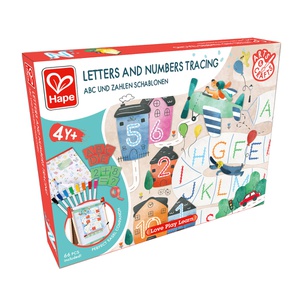 Coffret artistique : alphabet et chiffres à tracer Hape
