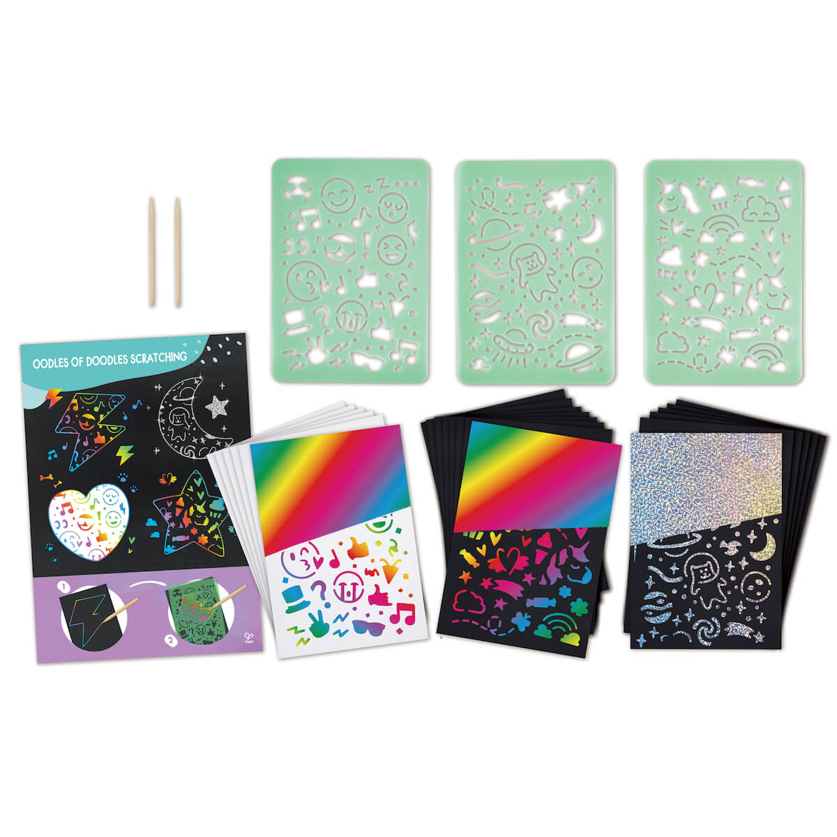 Coffret artistique tableaux à gratter Hape