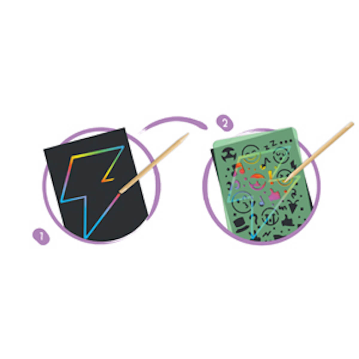 Coffret artistique tableaux à gratter Hape