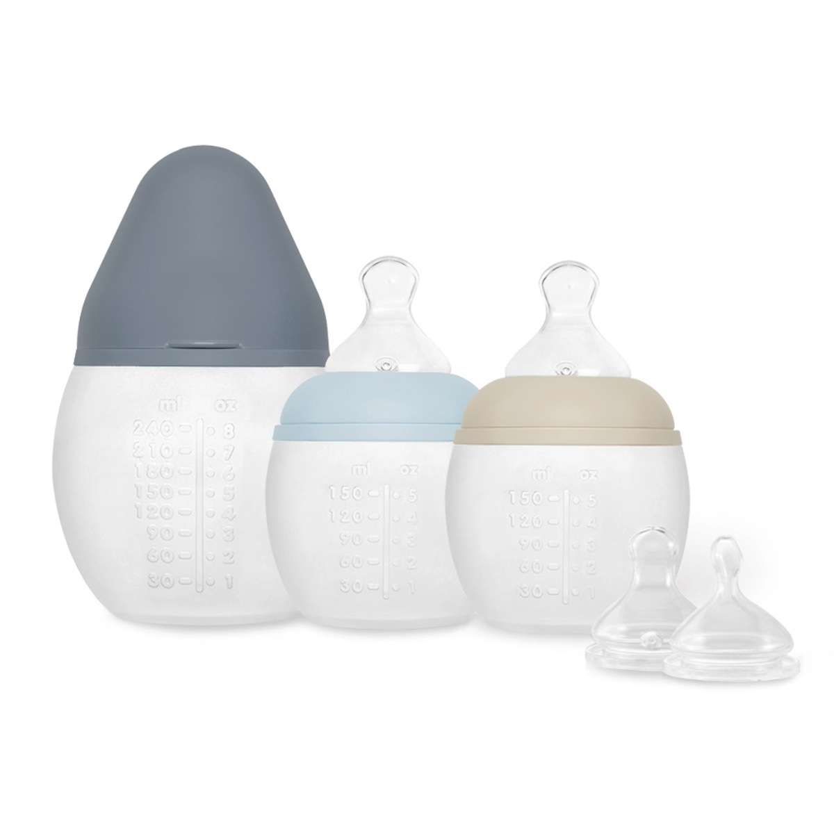 Coffret de naissance BUDDY Elhée Sand Pale blue Blue grey tétine S