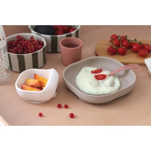 Coffret repas silicone 4 pièces Beaba Terracotta-Gazelle