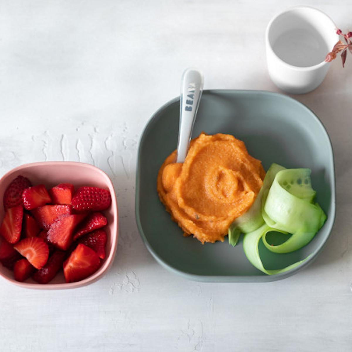 Coffret repas silicone  Beaba Eucalyptus