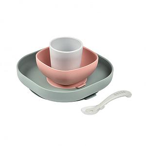 Coffret repas silicone  Beaba Eucalyptus