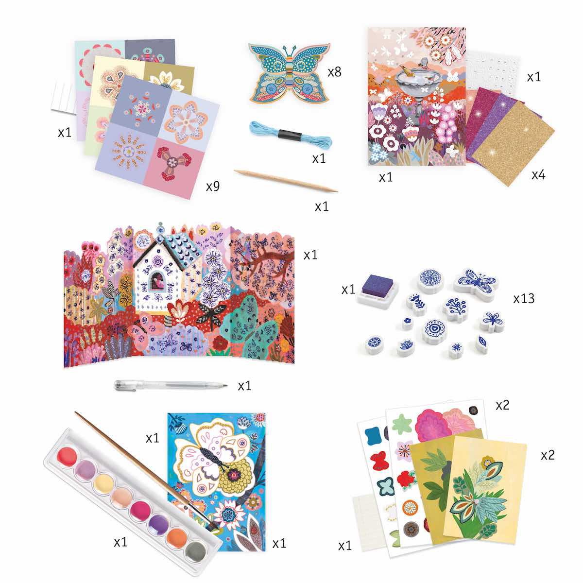 Coffrets multi-activités  Le jardin de fleurs Djeco