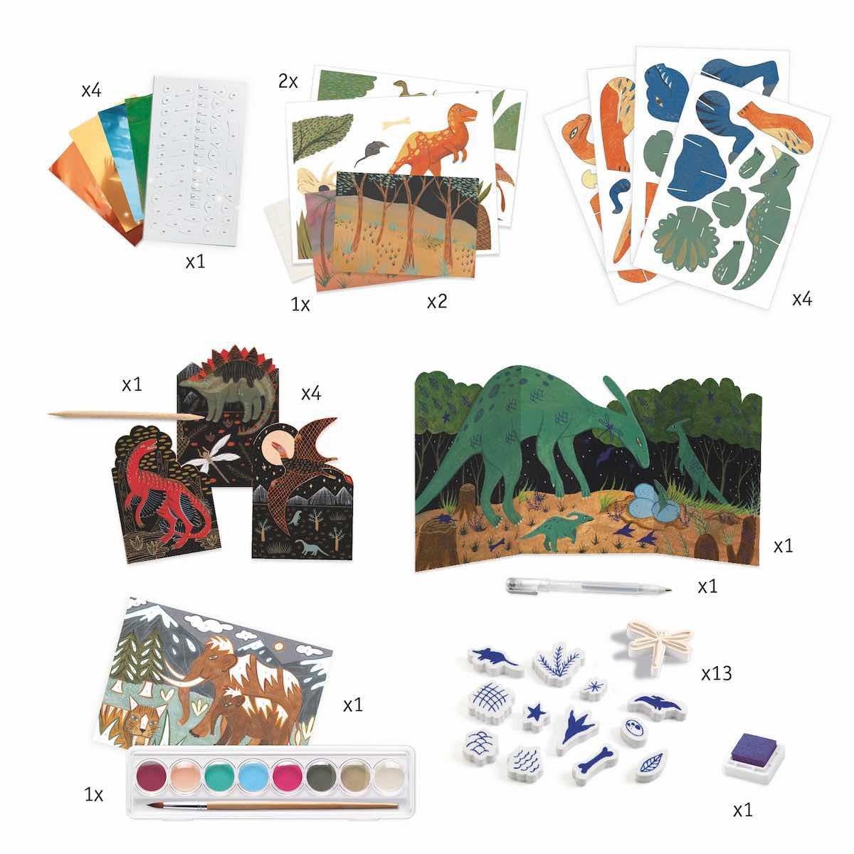 Coffrets multi-activités  Le monde des dinosaures Djeco