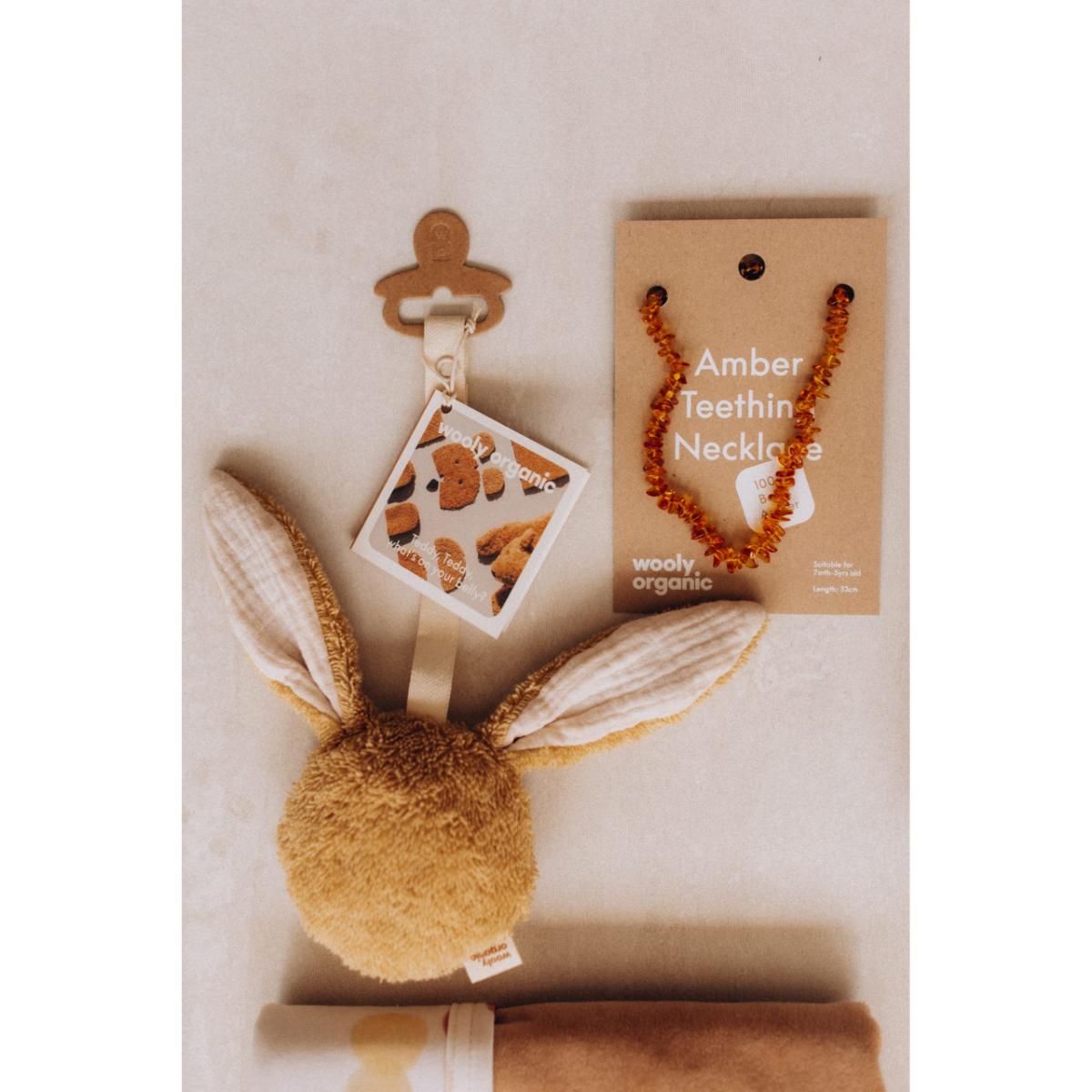 Collar de ámbar Wooly Organic dark brown