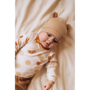 Collar de ámbar Wooly Organic dark brown