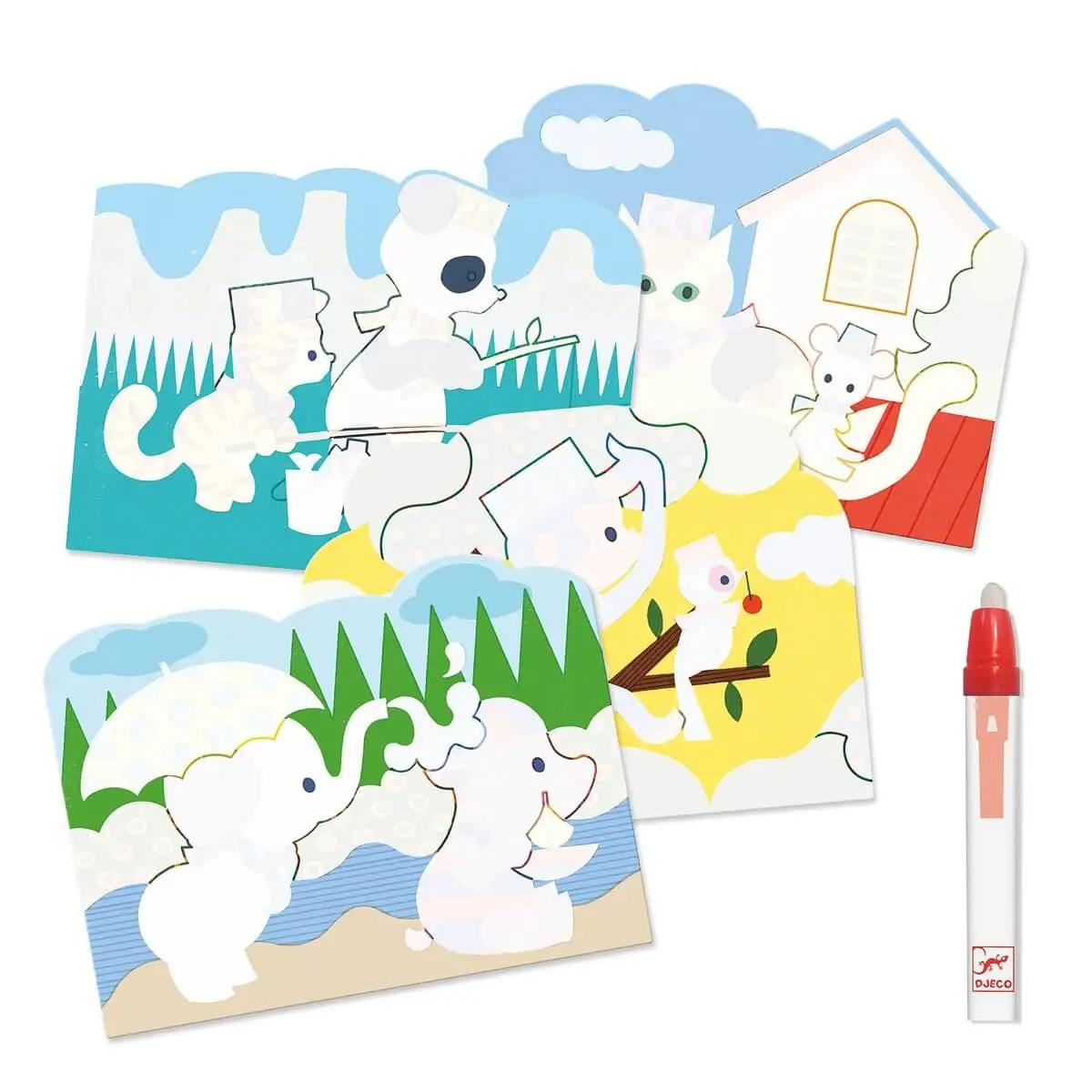 Coloriage Caché dehors Djeco