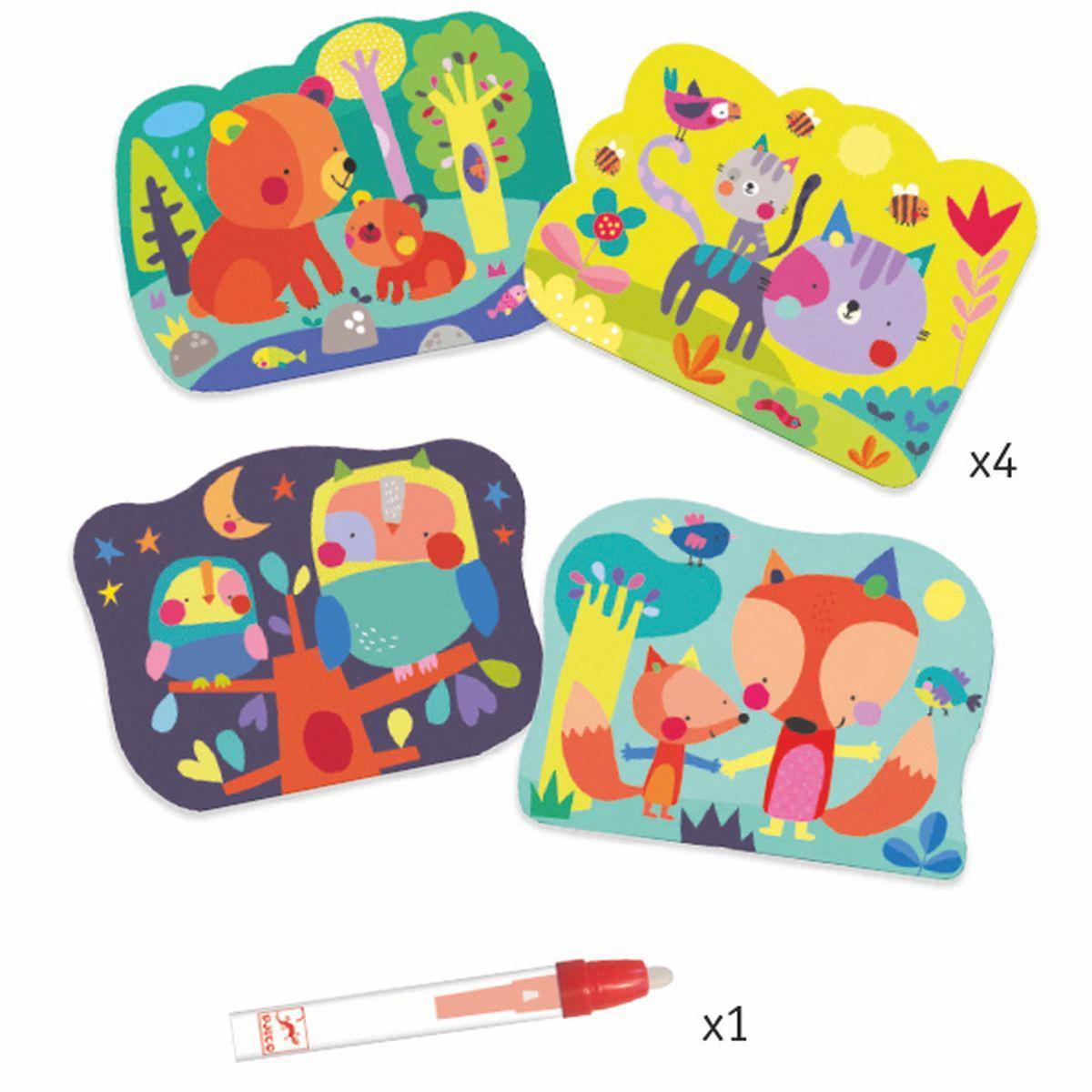 Coloriages des petits CACHÉ DANS LES BOIS Djeco