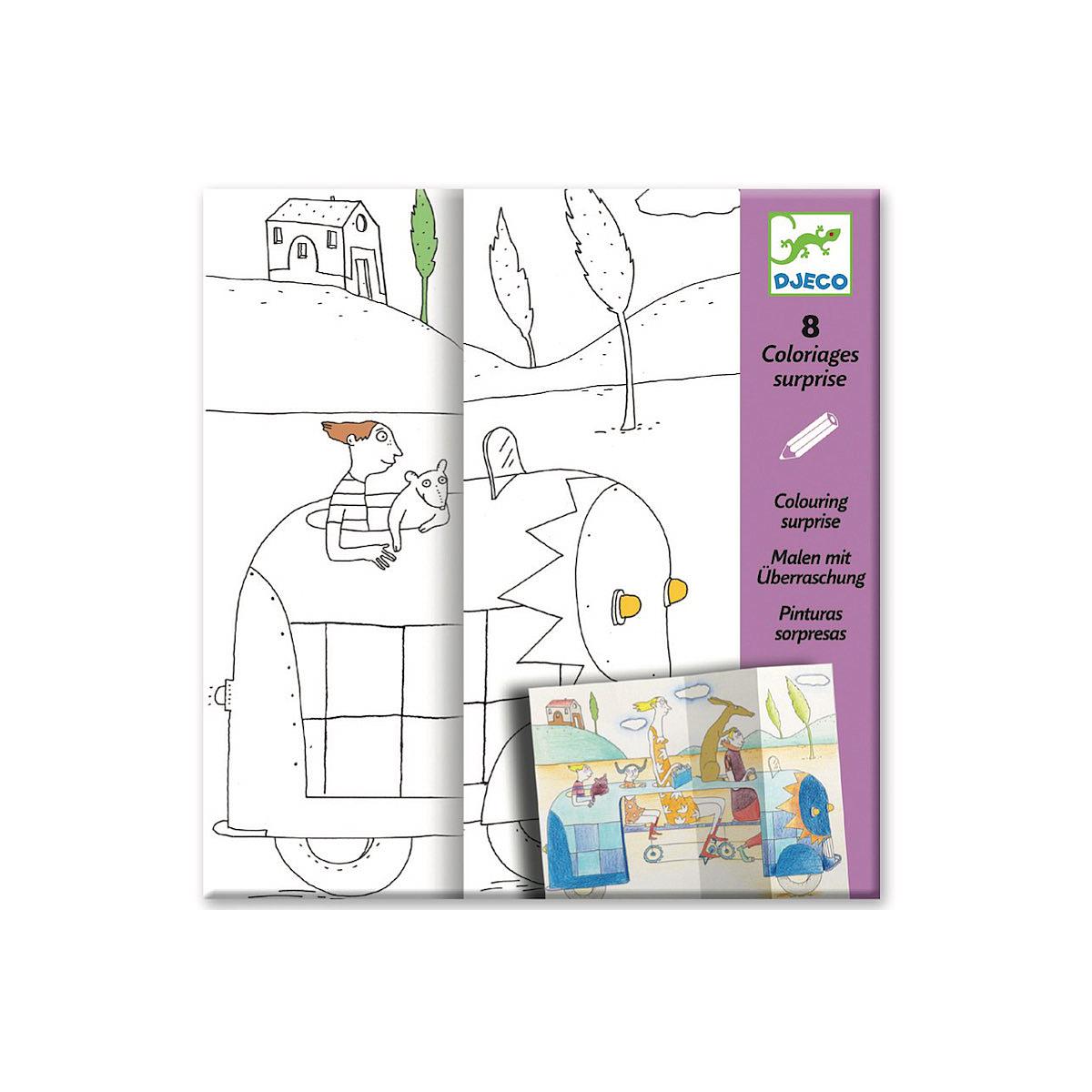 Coloriages surprises CACHE-CACHE Djeco