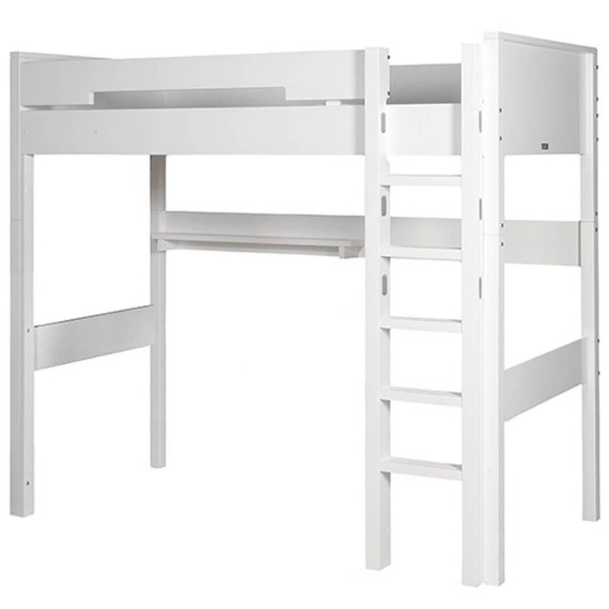 COMBIFLEX by Bopita Lit mezzanine XL 90X200 cm avec échelle droite Blanc