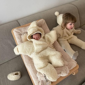 Combinaison douillette en laine mérinos 0-6m Binibamba milk