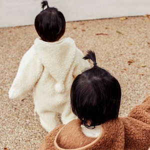 Combinaison douillette en laine mérinos 0-6m Binibamba milk