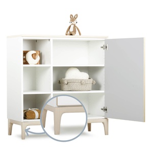 Commode 1 porte 3 niches NADO Curve finition frêne manhattan grey