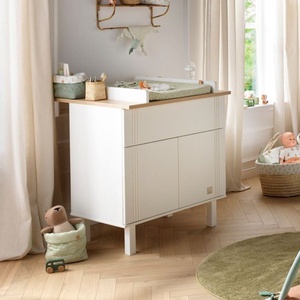 Commode 2 portes 1 tiroir ELEONORE Sauthon blanc