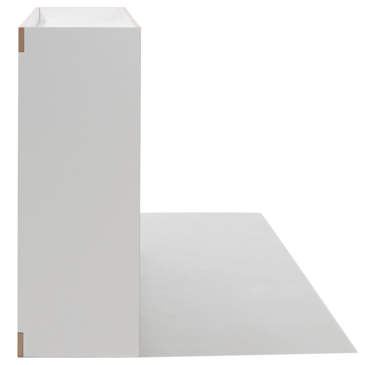 Commode 2 portes FLAI Müller Small Living blanc - bord en bouleau