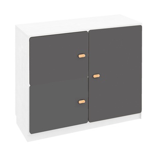 Commode 3 portes 93x78cm DESTYLE de Breuyn blanc anthracite