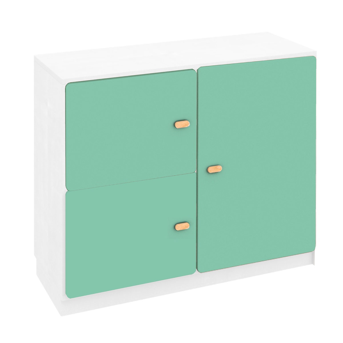 Commode 3 portes 93x78cm DESTYLE de Breuyn blanc green