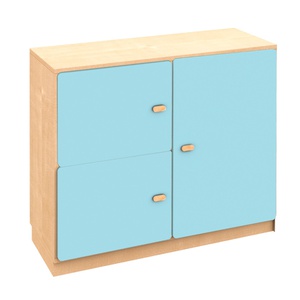 Commode 3 portes 93x78cm DESTYLE de Breuyn naturel crystal blue