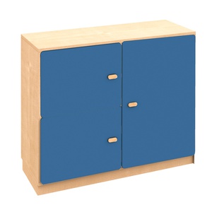 Commode 3 portes 93x78cm DESTYLE de Breuyn naturel dark blue