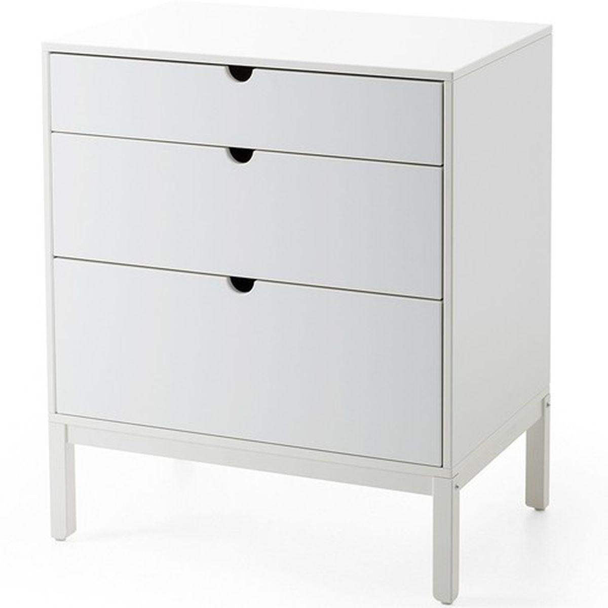 Commode 3 tiroirs HOME Stokke blanc