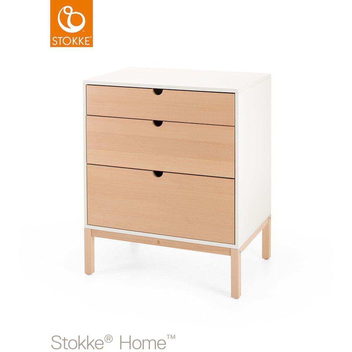 Commode 3 tiroirs HOME Stokke naturel