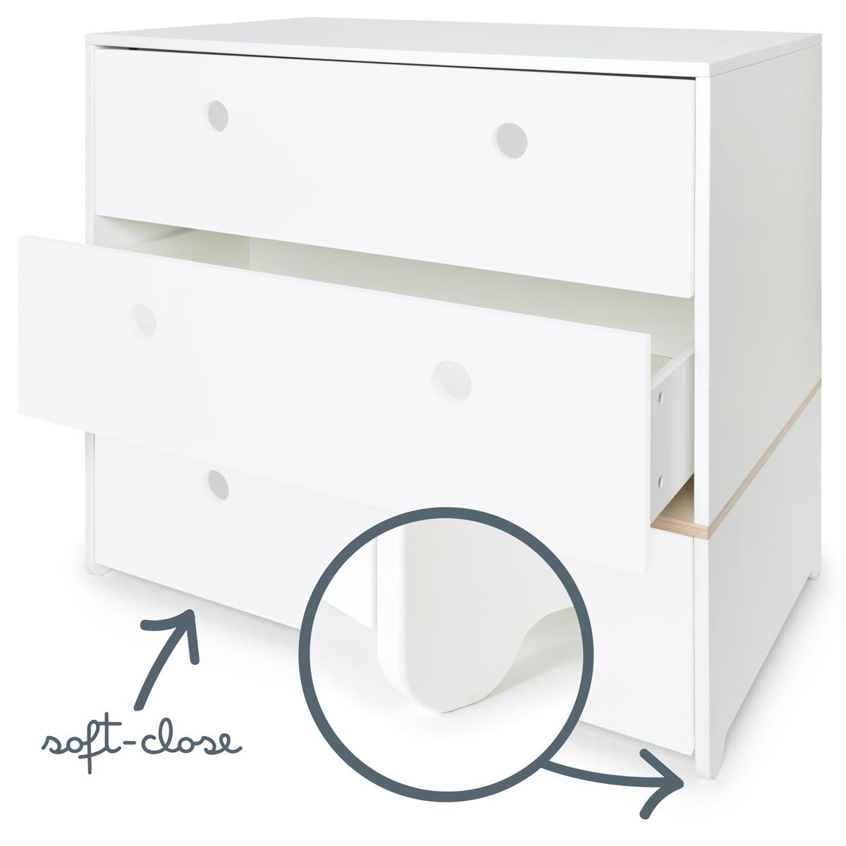 Commode 3 tiroirs hors façades tiroirs COLORFLEX 