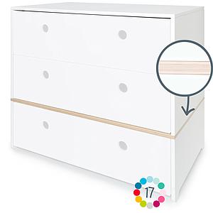 Commode 3 tiroirs hors façades tiroirs COLORFLEX 