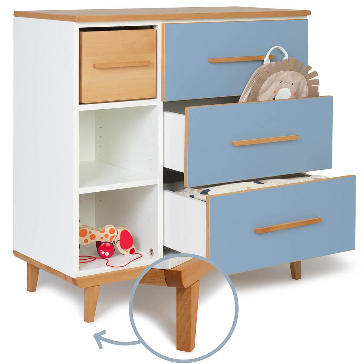 Commode 3 tiroirs NADO capri blue