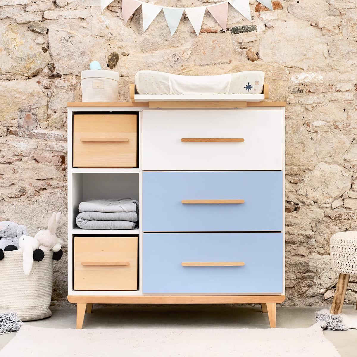 Commode 3 tiroirs NADO capri blue