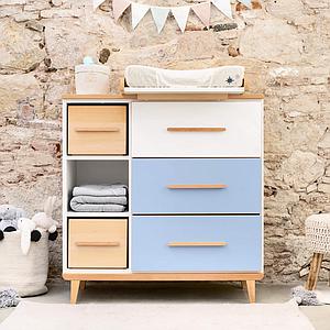 Commode 3 tiroirs NADO capri blue
